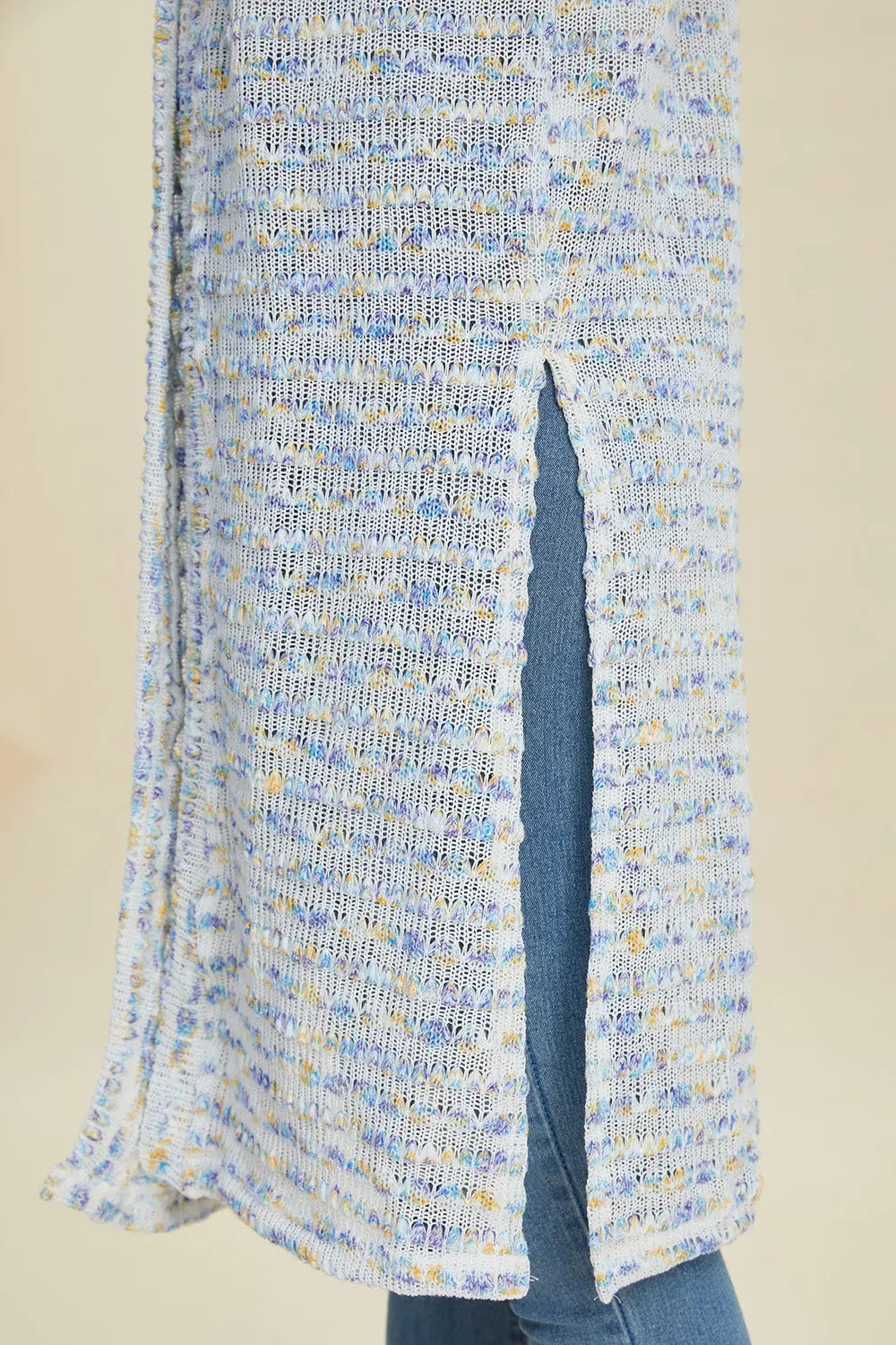 Double Take Open Front Longline Cardigan Trendsi