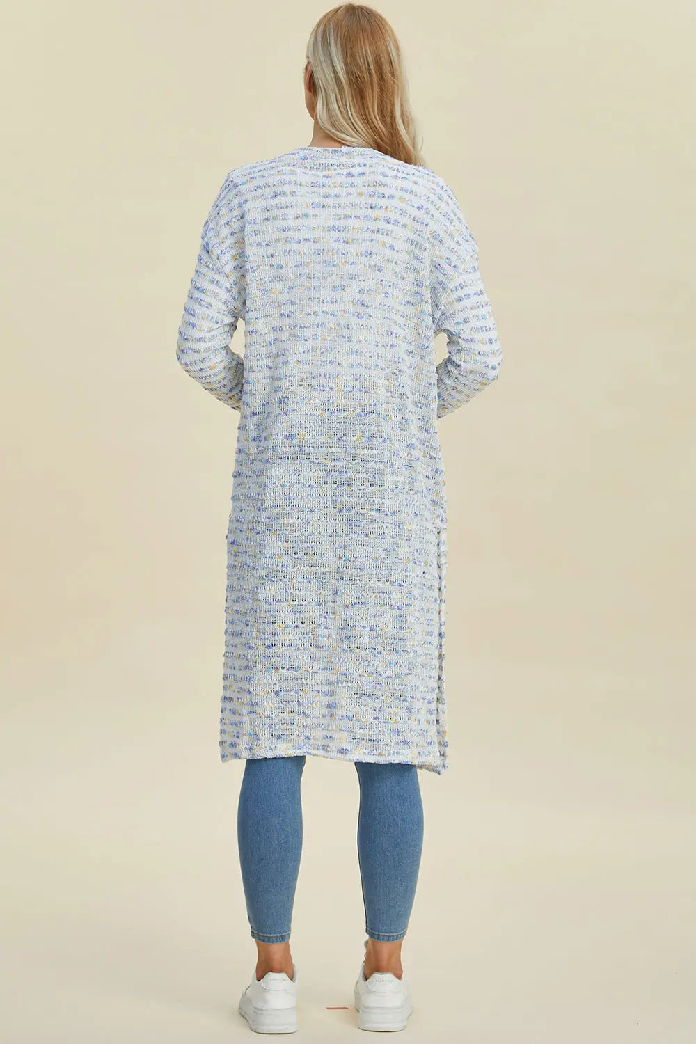 Double Take Open Front Longline Cardigan Trendsi