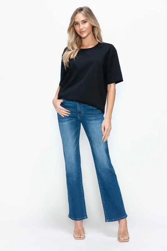 Bytos High Rise Straight Jeans Trendsi