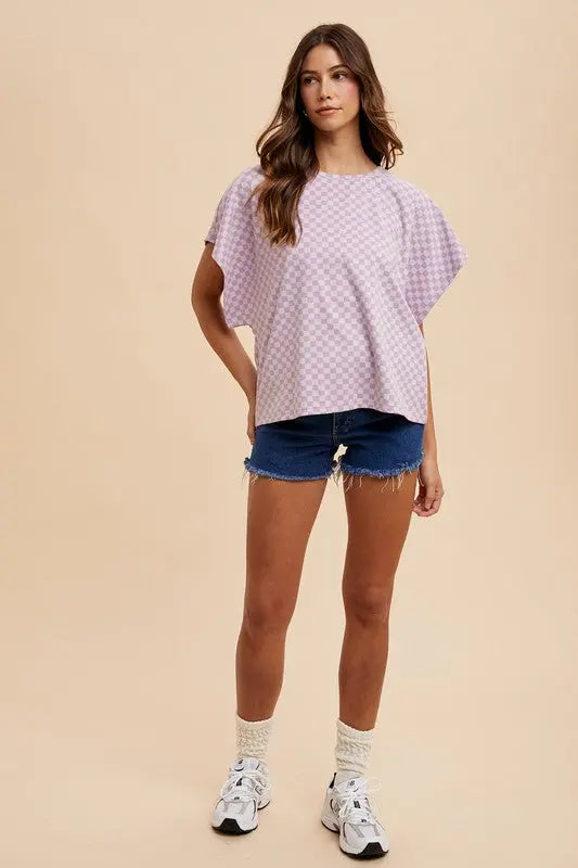 Checkered Short Sleeve Shirt Trendsi