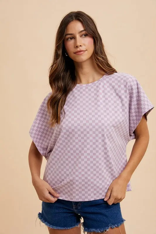 Checkered Short Sleeve Shirt Trendsi