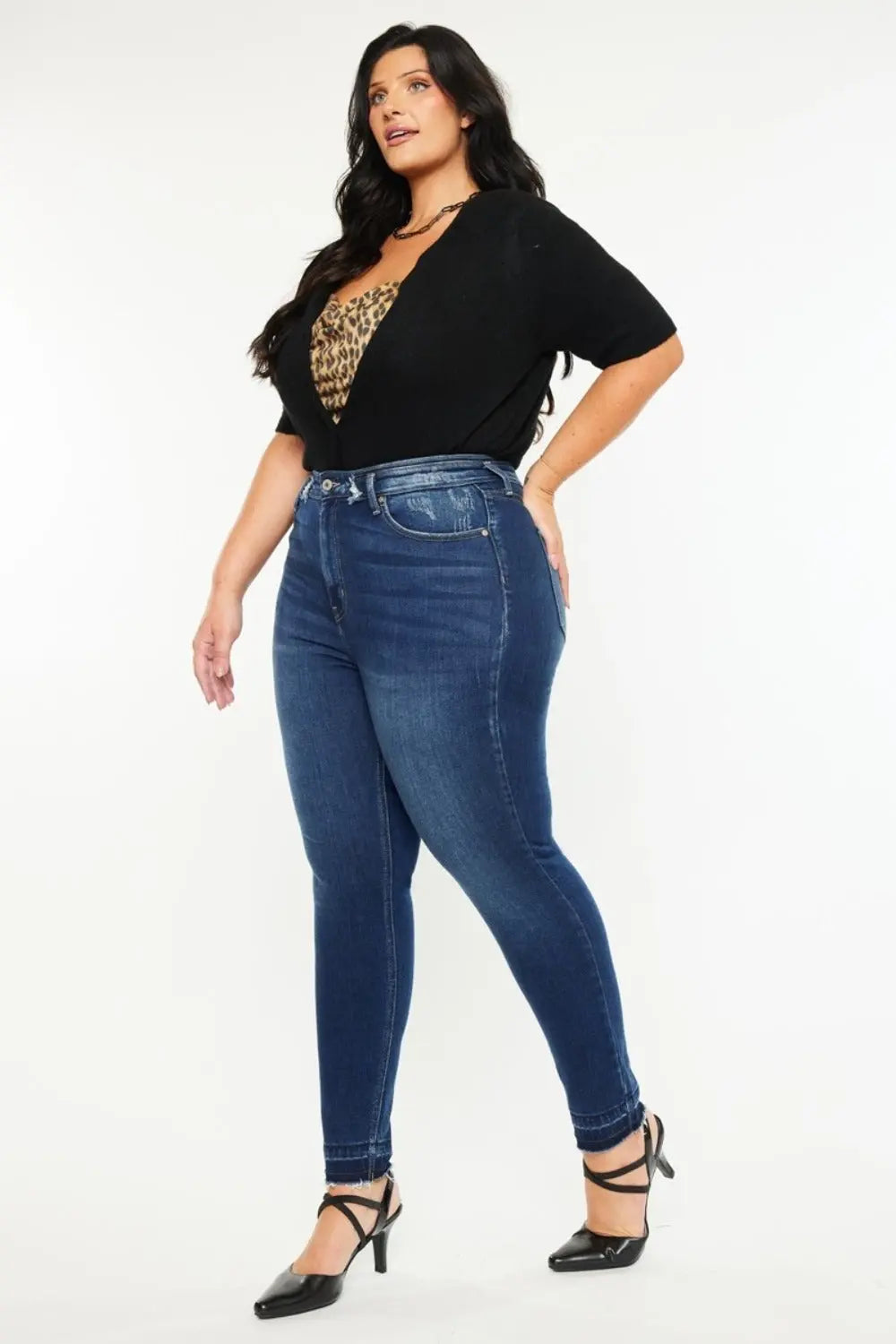 Kancan High Rise Ankle Skinny Jeans Trendsi