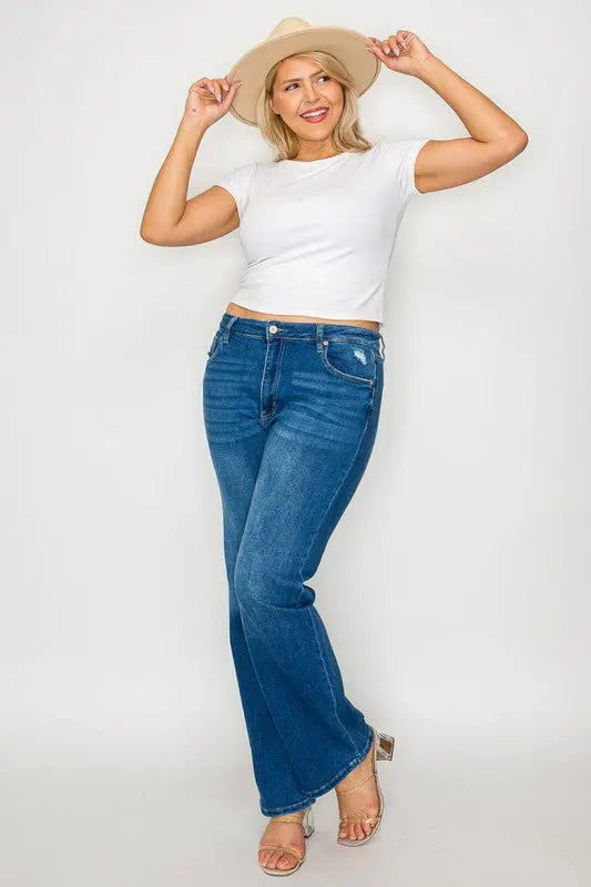 Bytos High Rise Straight Jeans Trendsi