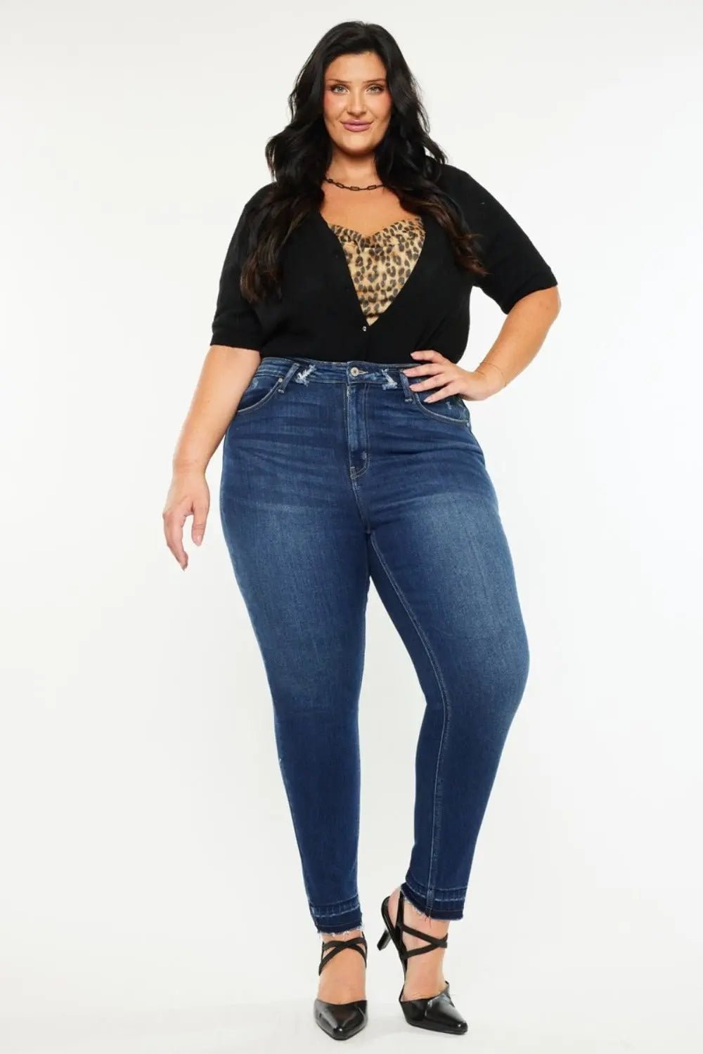 Kancan High Rise Ankle Skinny Jeans Trendsi