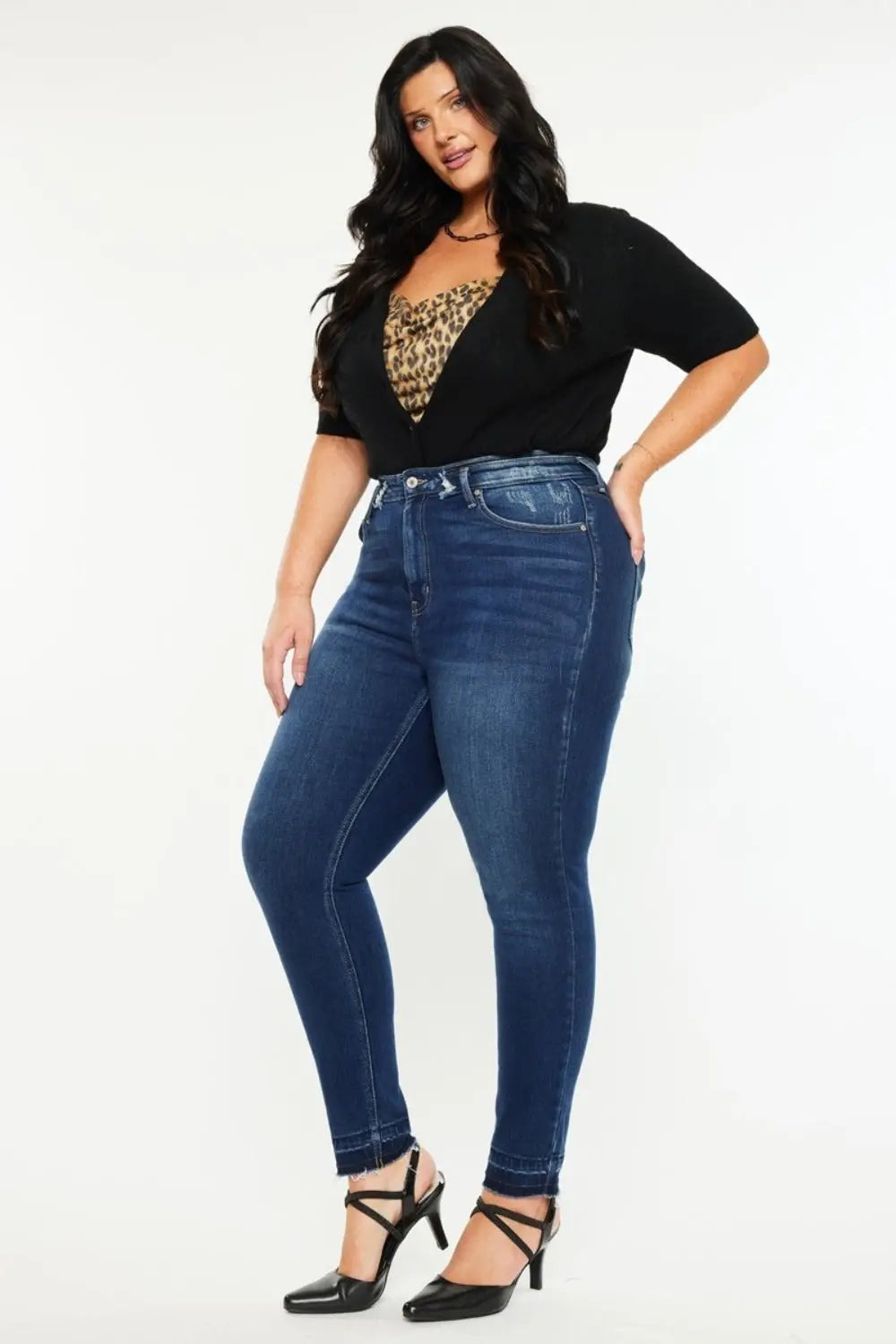 Kancan High Rise Ankle Skinny Jeans Trendsi
