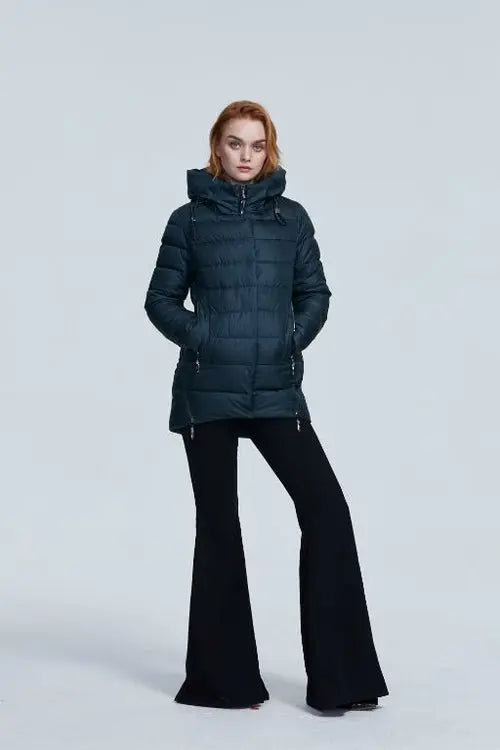 Women warm hooded winter coat - casual parkas jacket - Style Ratio