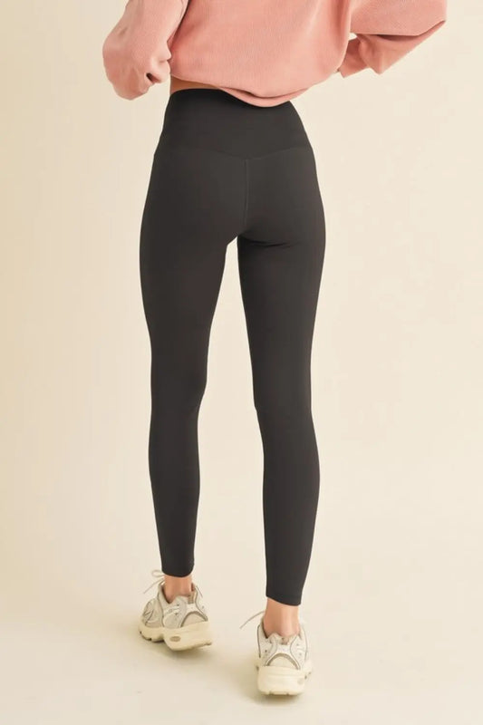 Yelete Fleece Lined High Waisted Leggings Trendsi