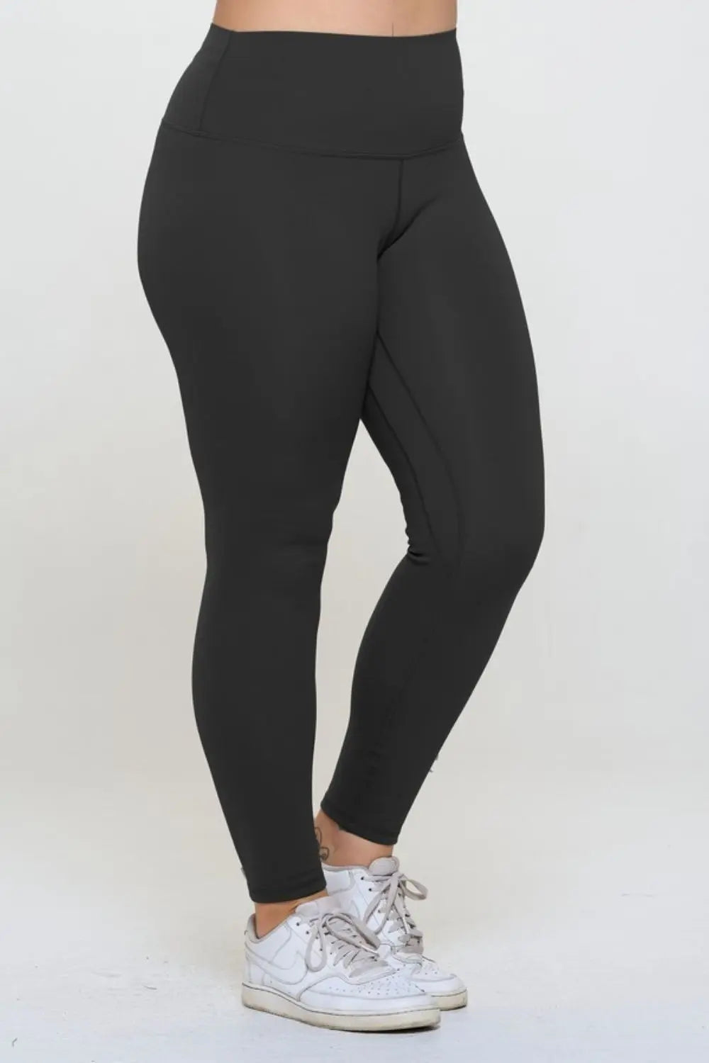 Yelete Fleece Lined High Waisted Leggings Trendsi