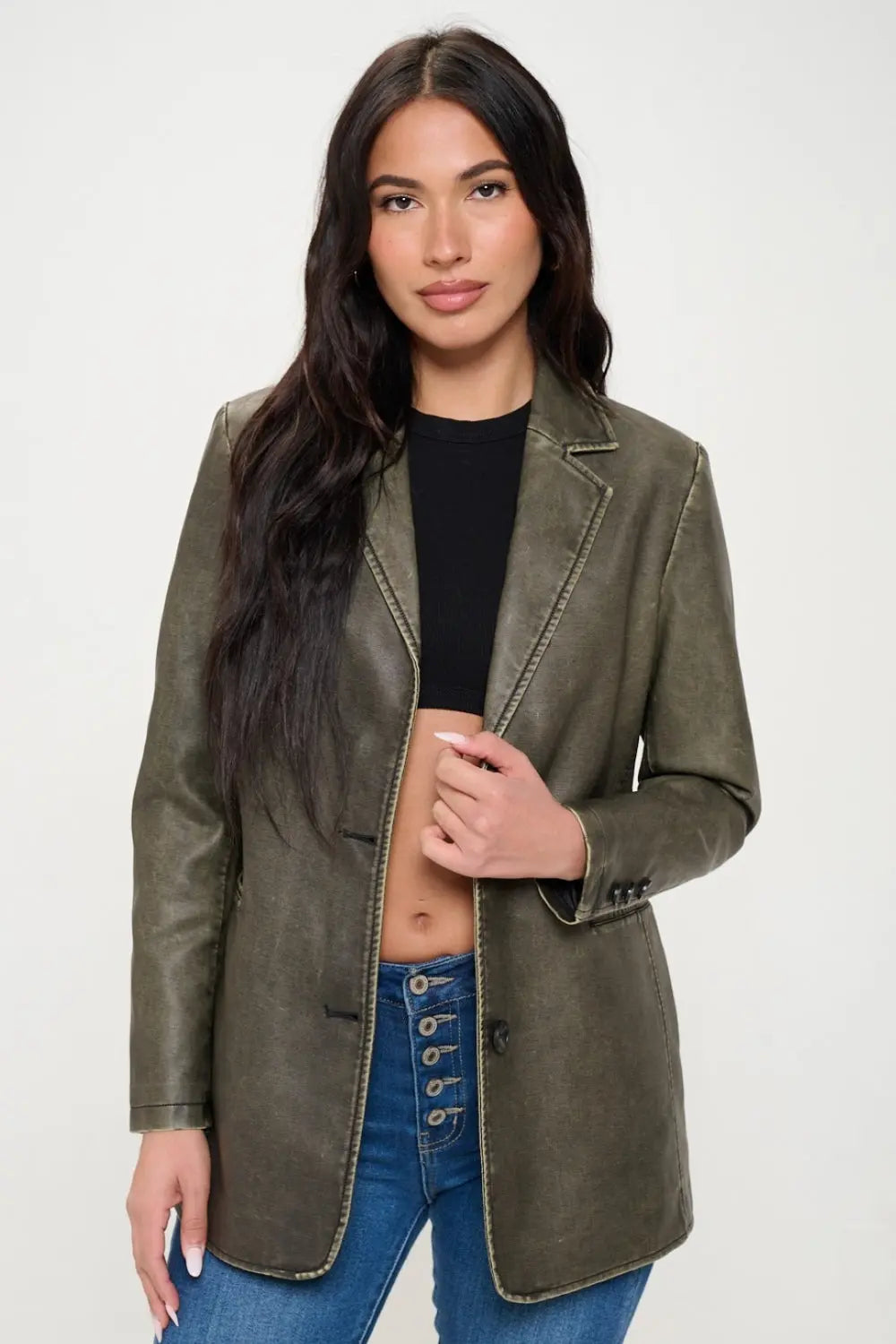 Coalition LA Single Breasted Blazer Trendsi