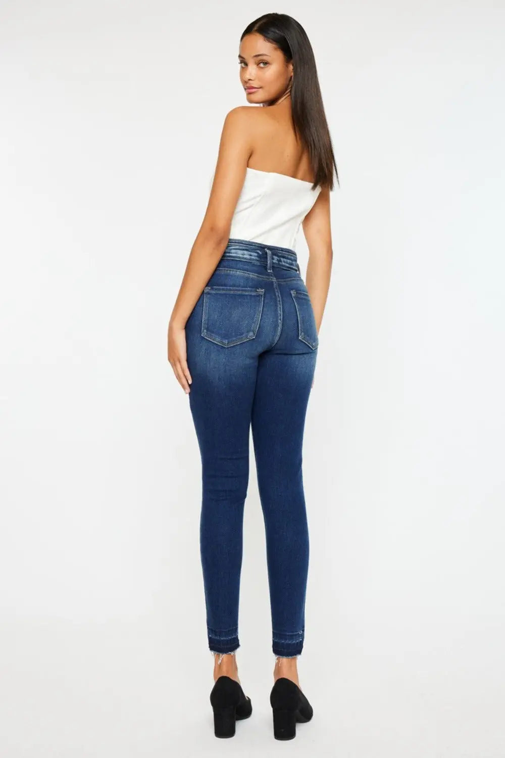 Kancan High Rise Ankle Skinny Jeans Trendsi