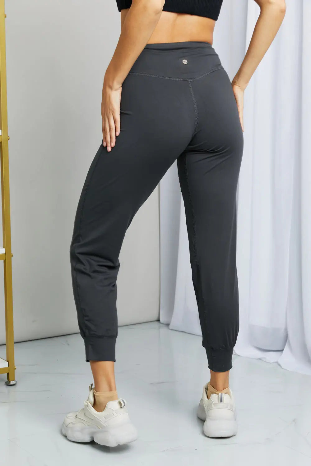Leggings Depot Wide Waistband Cropped Joggers Trendsi
