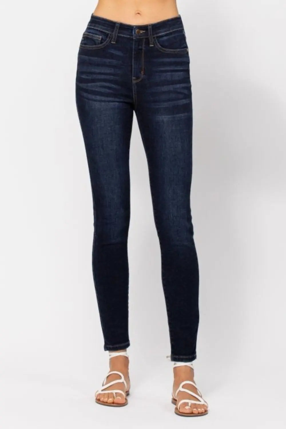 Judy Blue High Waist Handsand Skinny Jeans Trendsi