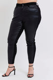 Judy Blue Plus Size HW Faux Leather Skinny Pants  Style Ratio