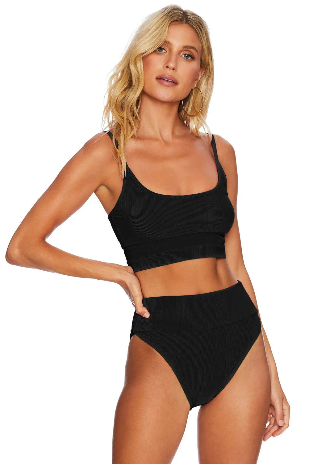 Color Block Spaghetti Strap Two-Piece Swimsuit  Style Ratio