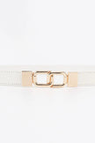 Geometric Double Buckle Elastic Belt  Style Ratio