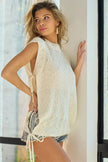 BiBi Tied Open Side Detailed Knit Tank Top  Style Ratio