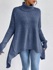Turtleneck High-Low Hem Sweater  Style Ratio
