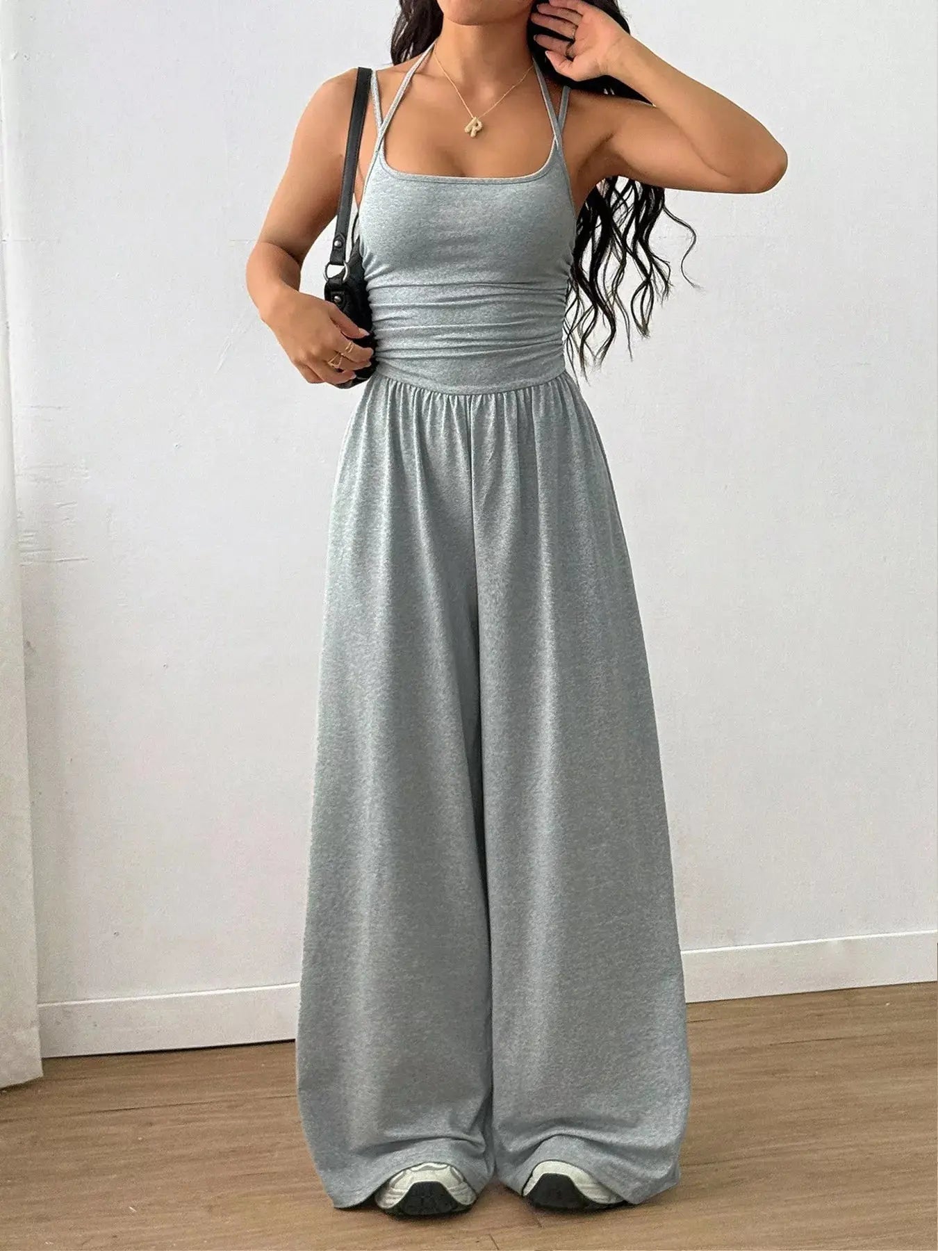 Sleeveless Wide Leg Casual Jumpsuit  Style Ratio