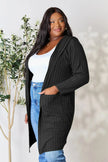 Basic Bae Full Size Hooded Sweater Cardigan  Style Ratio