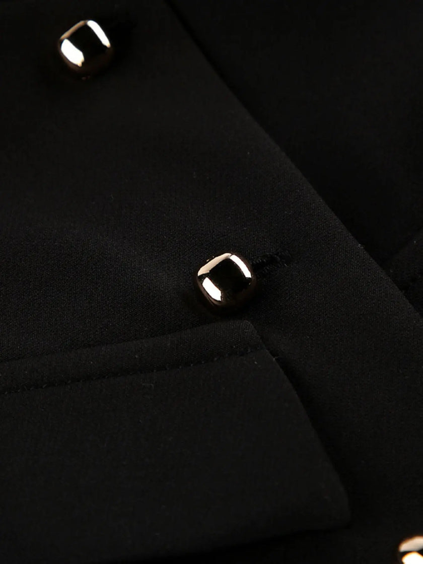 Stand Collar Button-Down Vest Coat  Style Ratio