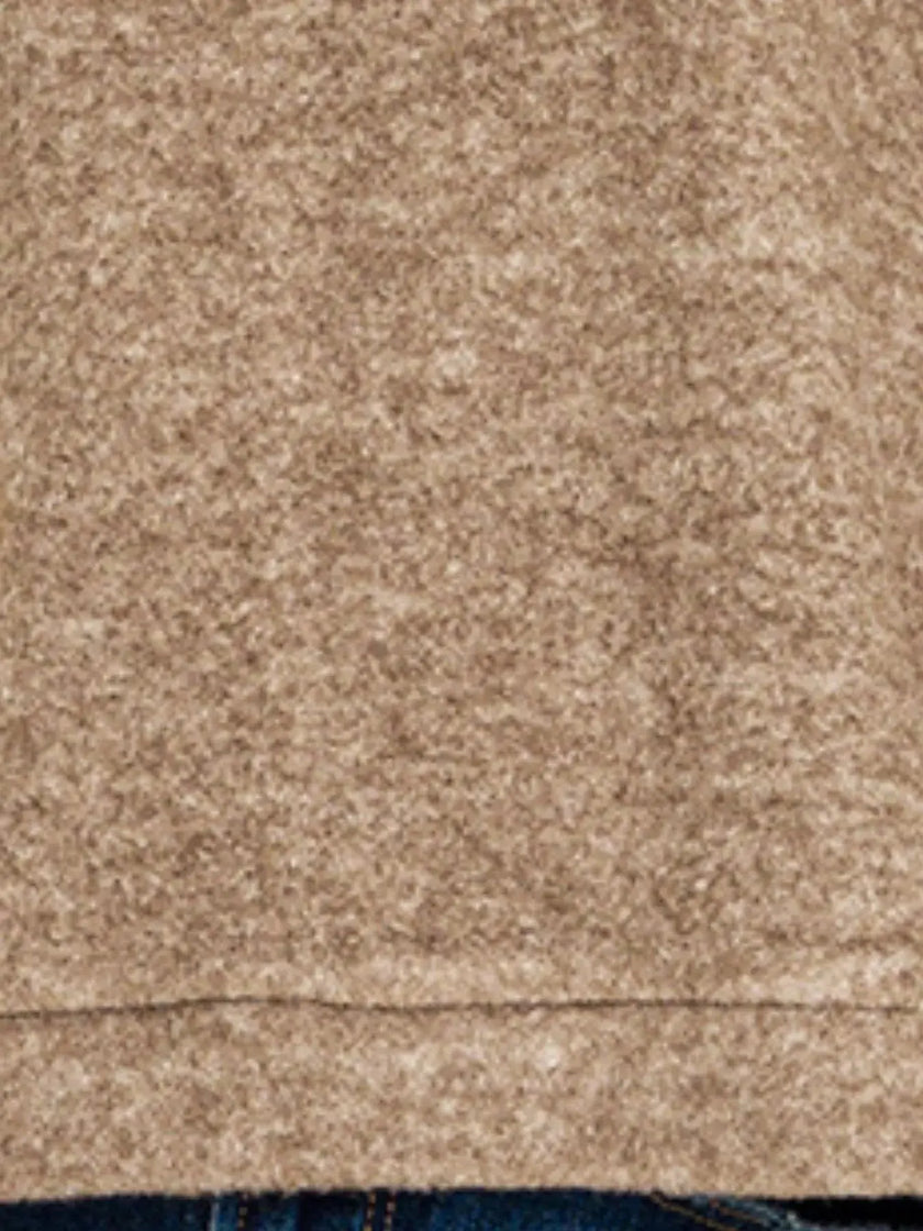 Zenana Brushed Melange Hacci Cropped Sweater  Style Ratio