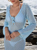 Crochet Knit Long Sleeve Maxi Cover-Up Dress  Style Ratio