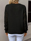 V-Neck Hollow-Out Sleeve Knit Sweater  Style Ratio