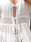Lace Trim Plunging Beach Cover Up  Style Ratio