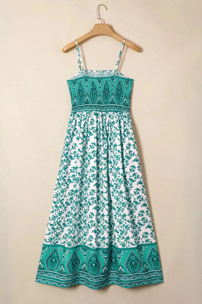 Floral Print Shirred Cami Maxi Dress  Style Ratio