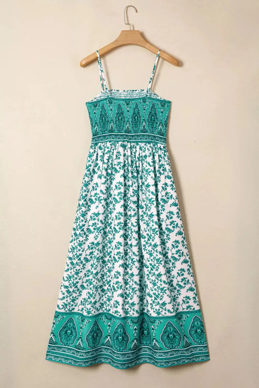 Floral Print Shirred Cami Maxi Dress  Style Ratio