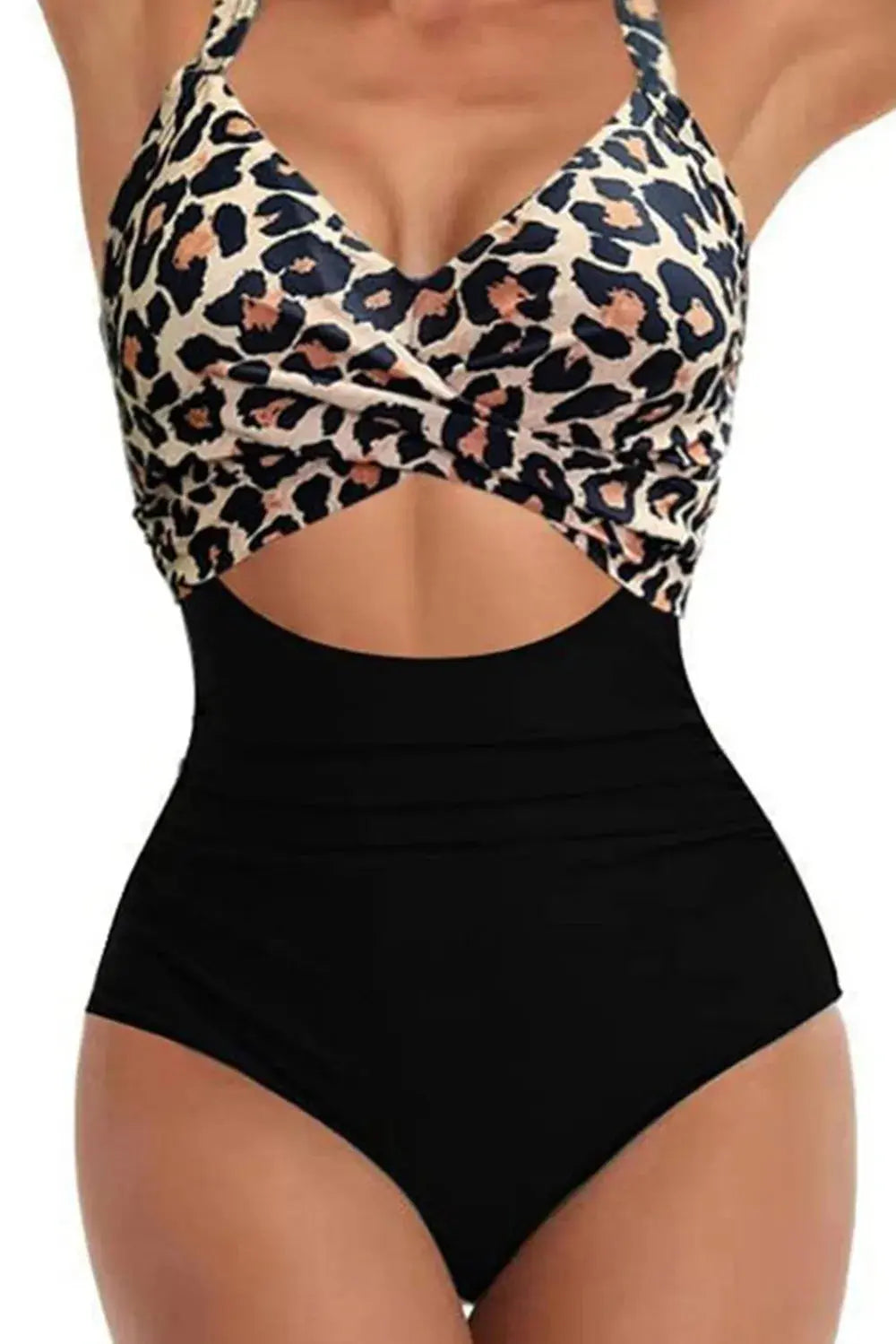 Tied Crisscross Cutout One-Piece Swimwear  Style Ratio