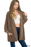 Zenana Hooded Faux Fur Jacket with Pockets  Style Ratio