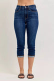 Judy Blue High Waist Capri Jeans with Single Cuff  Style Ratio