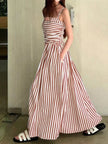 Striped Spaghetti Strap Casual Maxi Dress  Style Ratio