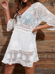 Lace Detail Plunge Cover-Up  Style Ratio