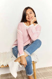 Angel Wings Contrast Detail Dropped Shoulder Sweatshirt  Style Ratio