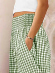 Gingham High-Waisted Wide Leg Pants  Style Ratio