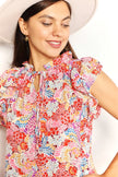 Double Take Floral Tie Neck Cap Sleeve Dress  Style Ratio