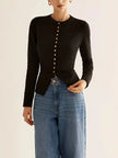 Button-Down Slim Fit Cardigan  Style Ratio