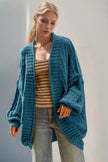 Double Take Full Size Open Front Long Sleeve Cardigan  Style Ratio