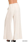 Zenana Relaxed Fit Elastic Waisted Wide Leg Pants  Style Ratio