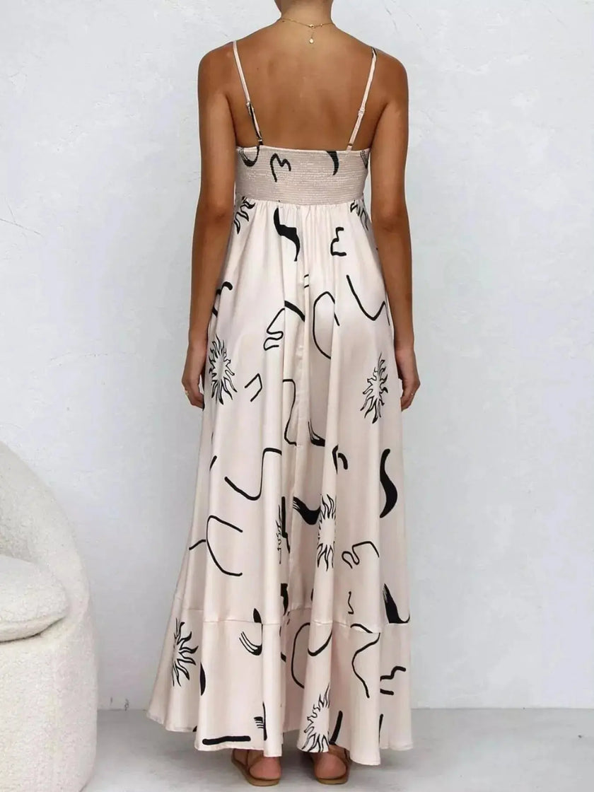 Printed Spaghetti Strap Maxi Dress  Style Ratio