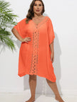 Crochet Trim V-Neck Beach Cover Up  Style Ratio