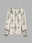 Printed Long Sleeve Blouse  Style Ratio