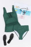Square Neck Wide Strap Tankini Set  Style Ratio