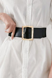 Rectangle Buckle Elastic Wide Belt  Style Ratio