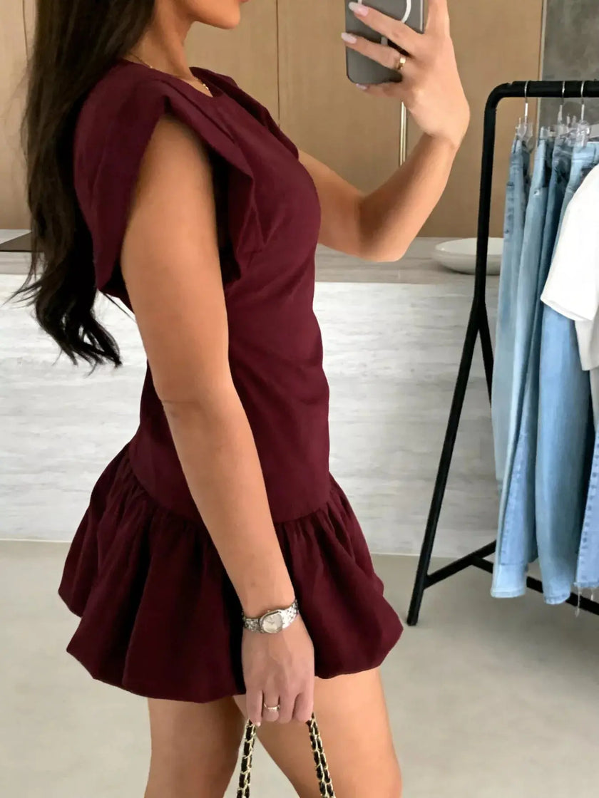 Ruffle Hem Mini Dress  Style Ratio