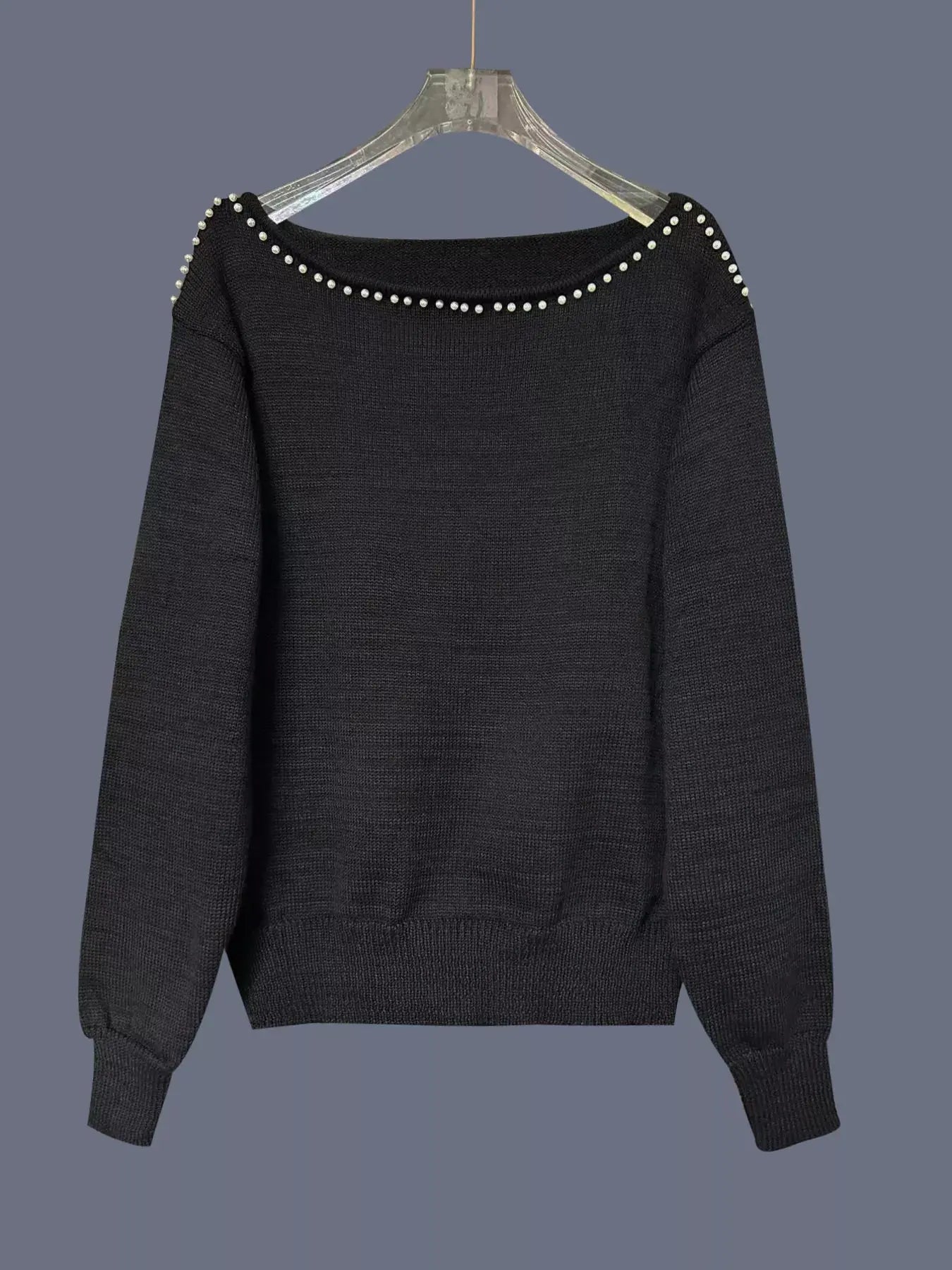 Studded Single Shoulder Knit Top  Style Ratio