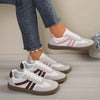 Striped Lace-Up Casual Sneakers  Style Ratio