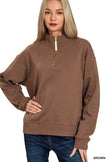 Zenana Fleece Half Zip Sweatshirt  Style Ratio